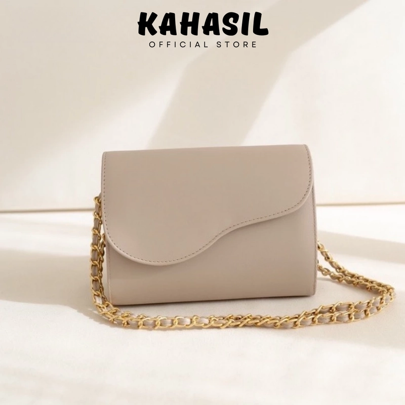 Product image KAHASIL - Tas Selempang Wanita Sling Bag Shoulder Bag Bahan Kulit PU Leather KHTS13 all variant Mocca